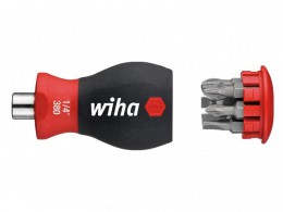 Wiha Magnetic SoftFinish Stubby Screwdriver with Bit Magazine (SL, PH) £21.99